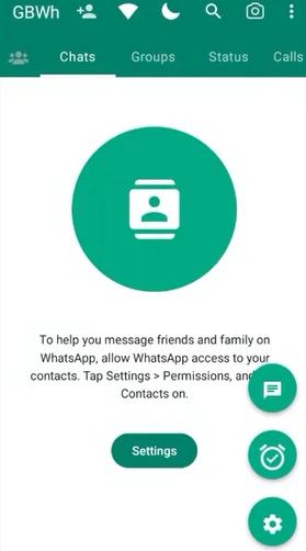 Allow GB WhatsApp to Access Contacts
