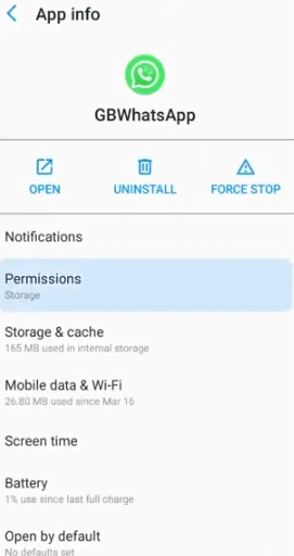 Allow GB WhatsApp to Access Contacts