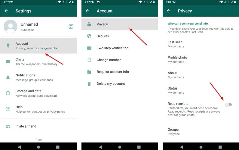 Hide Blue Ticks on gbwhatsapp